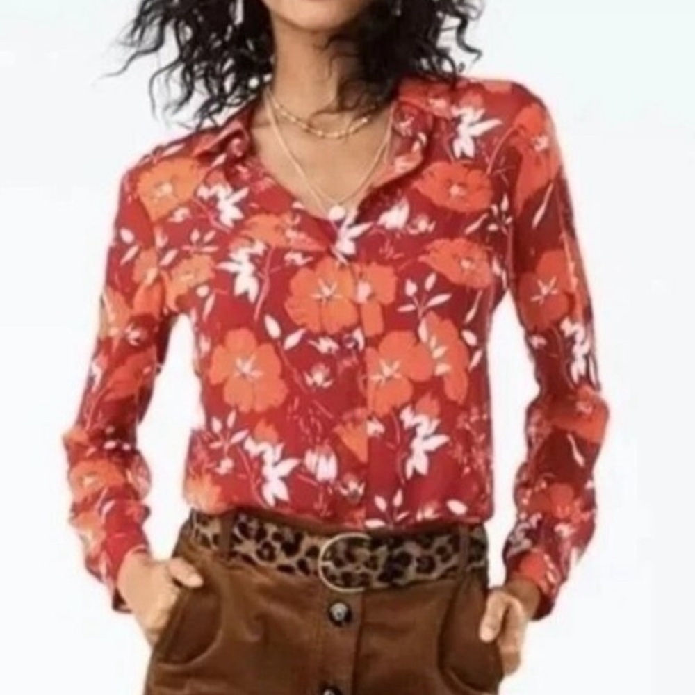CAbi | Hothouse Floral Print Blouse S